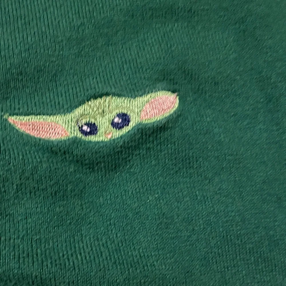 Knitted Star Wars baby yoda Women's Sweater with Embroidered Design - Picture 5 of 11